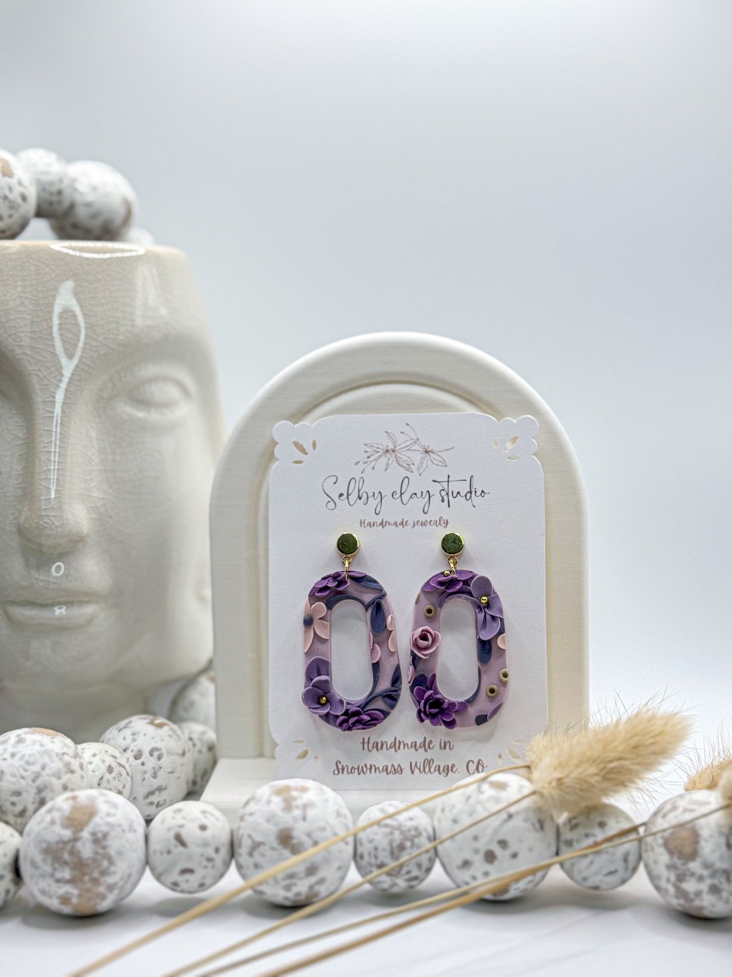 Purple lilac flower hoops 3