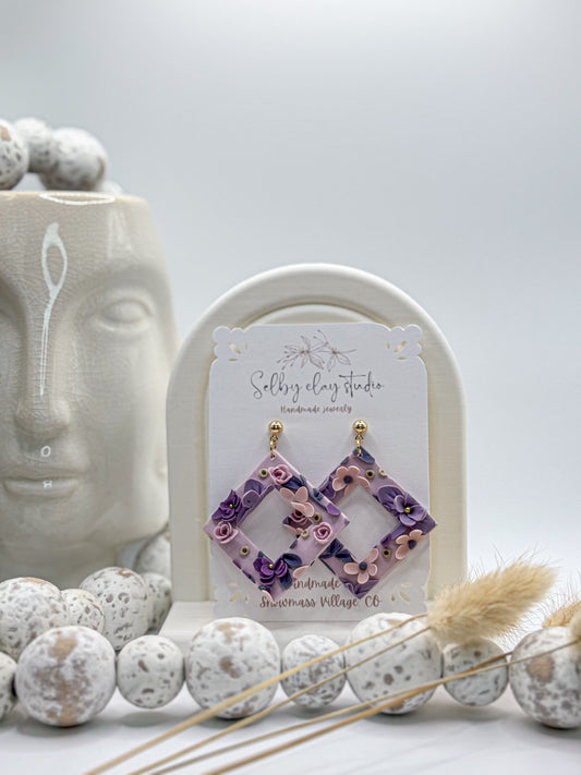 Purple lilac flower tiles