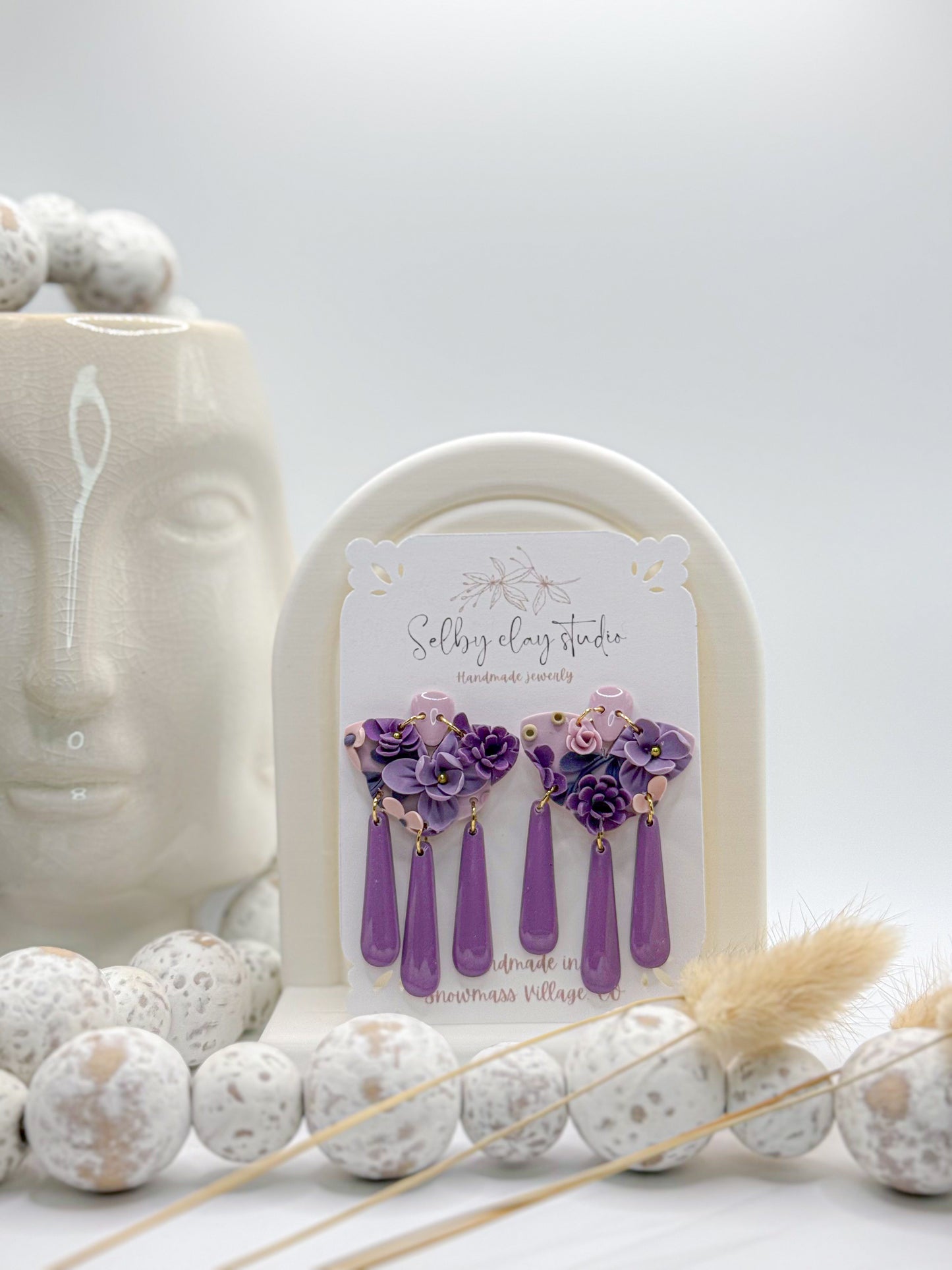 Purple lilac flower dangles 2