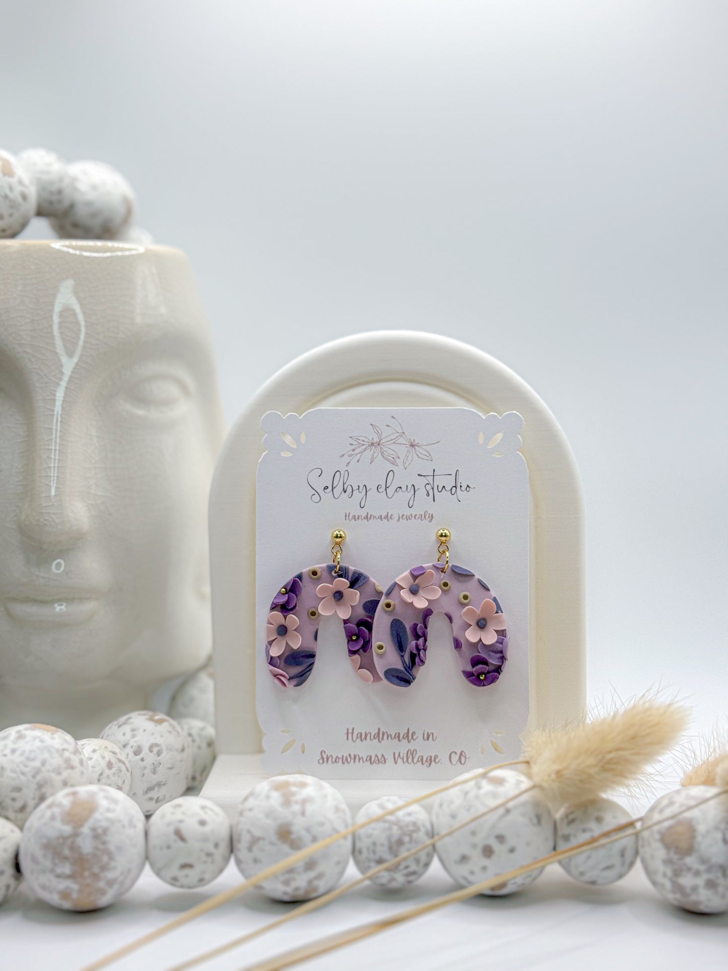 Purple lilac flower rainbow hoops