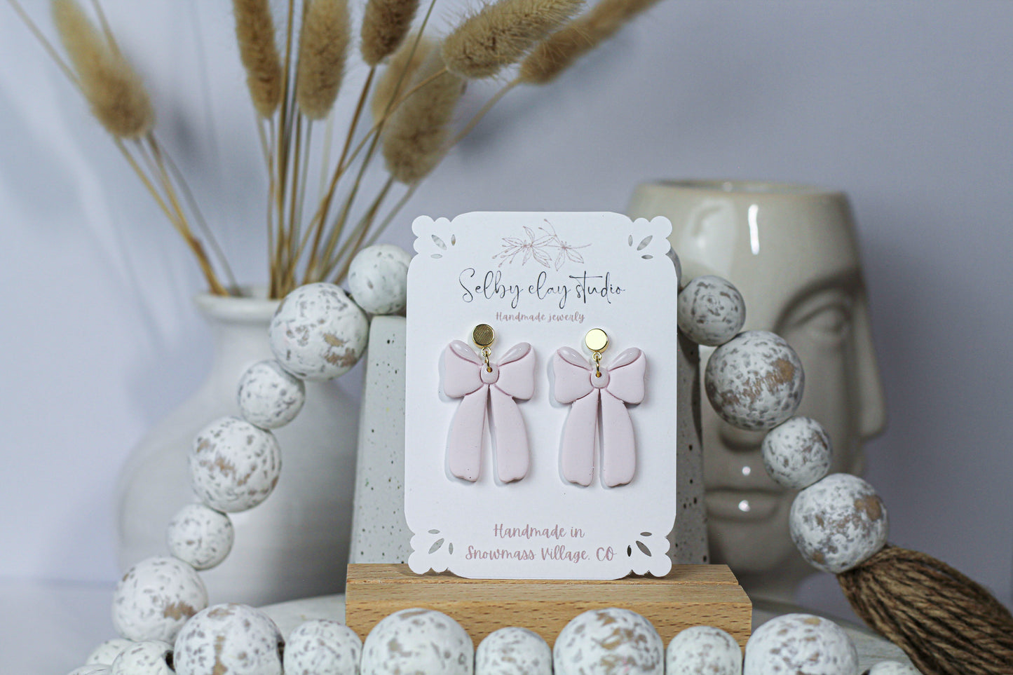 Spring Easter baby pink bow