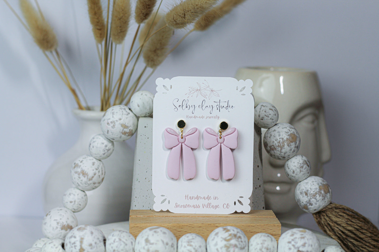 Spring Easter dark pink bow