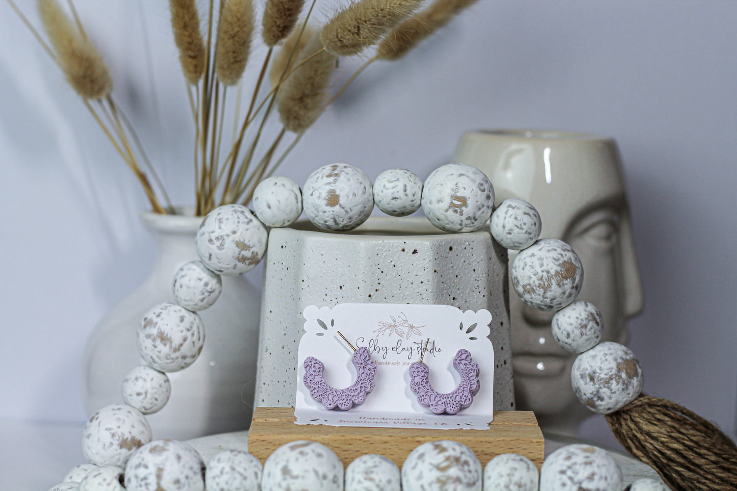 Spring Easter purple stud