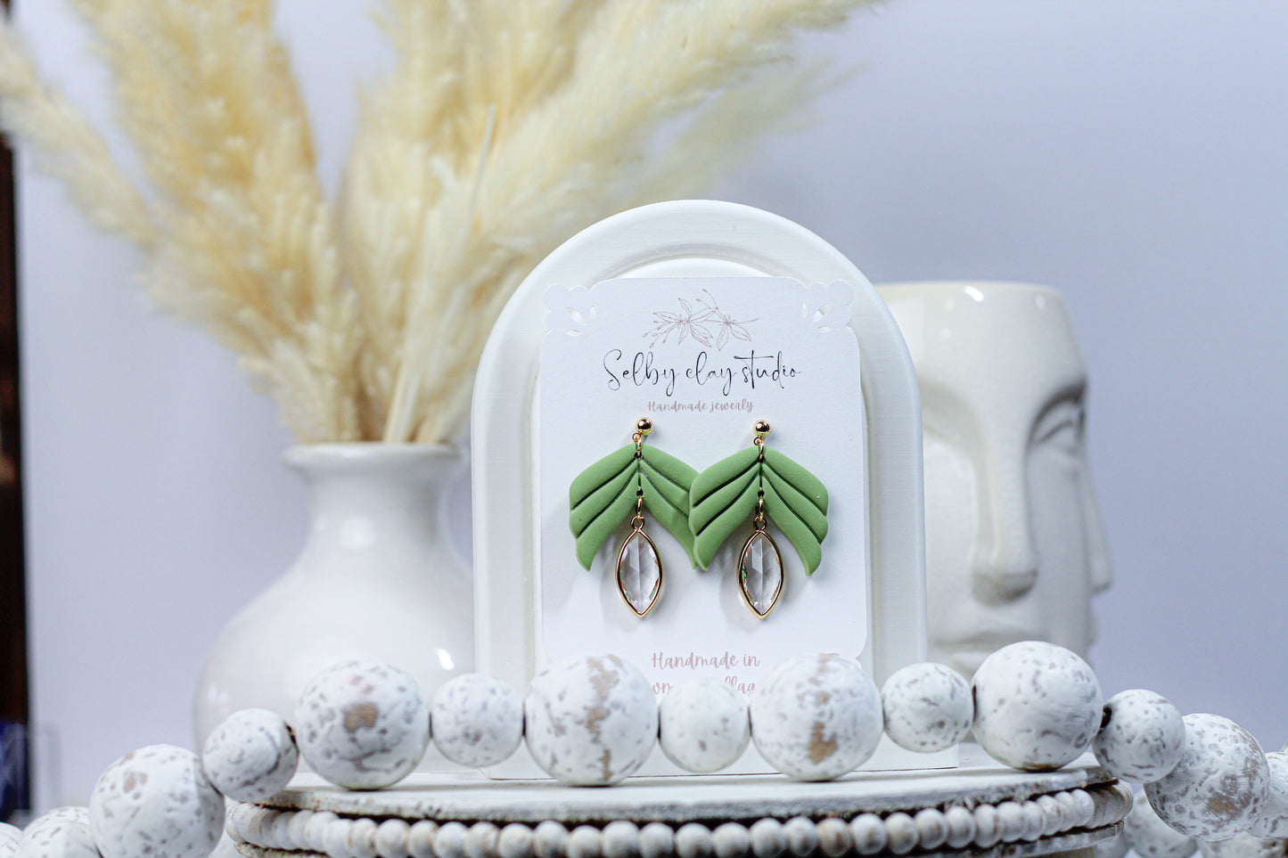 Green Ivy dark dangles