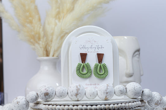 Green Ivy medium hoops