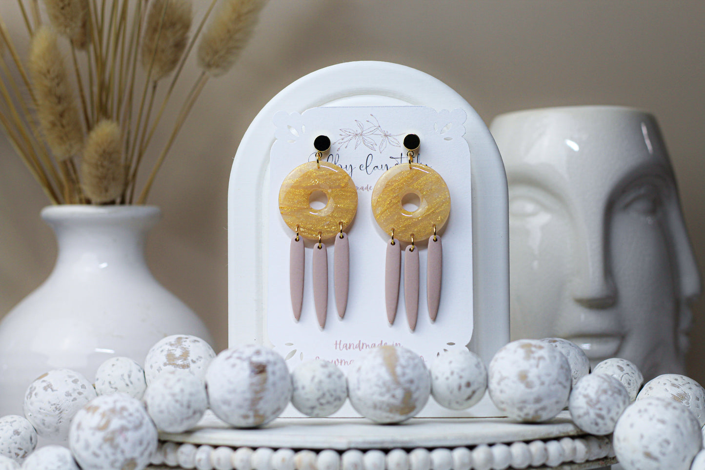 Rose nude dangles 3