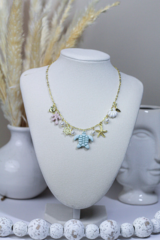 Mar charm turtle 2 necklace