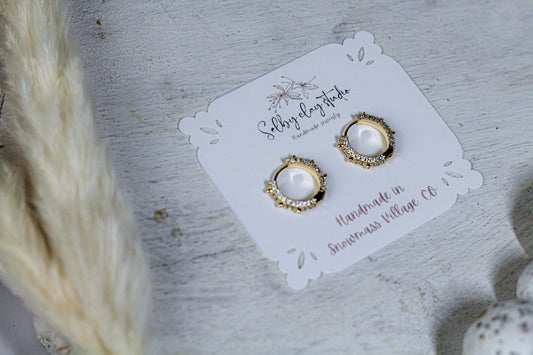Gold platted spiky hoops