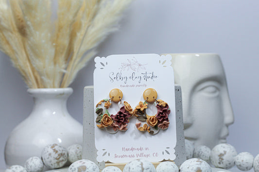 Autumn yellow flower drops