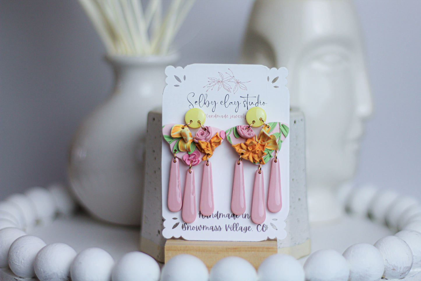 Spring 3 pink dangles