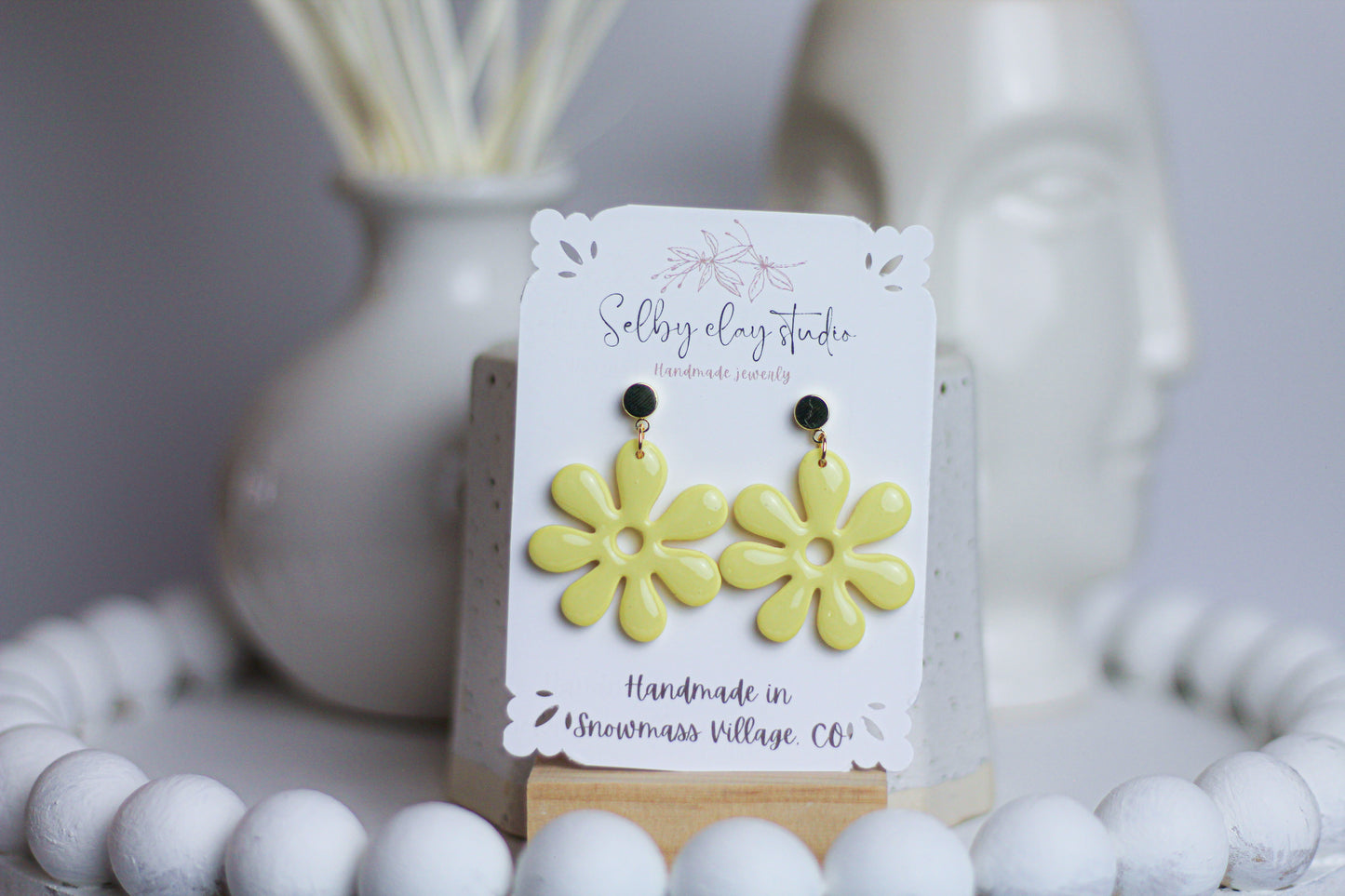 Spring 3 yellow flower dangle