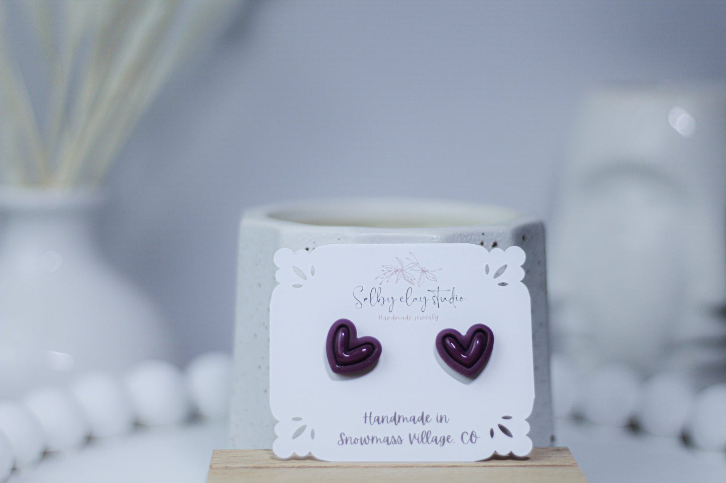 AMALFI heart studs