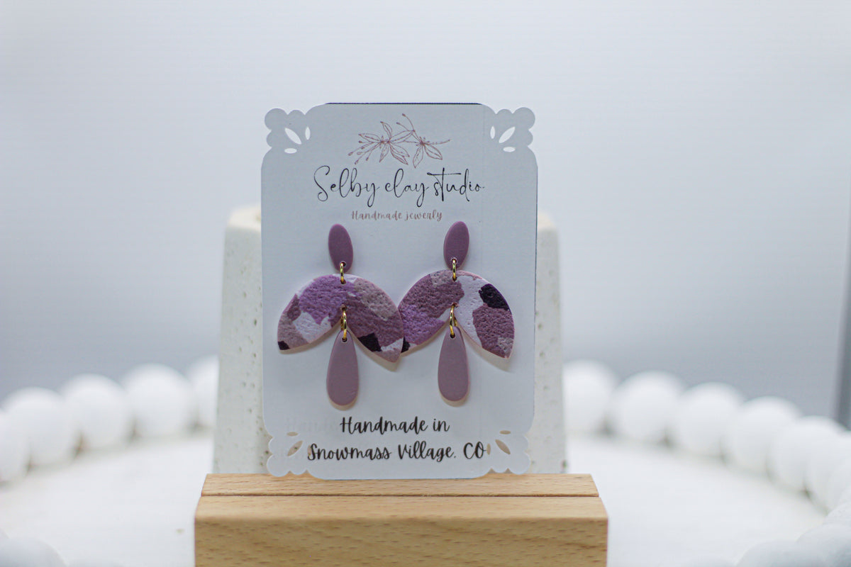 Cotton candy drop dangles