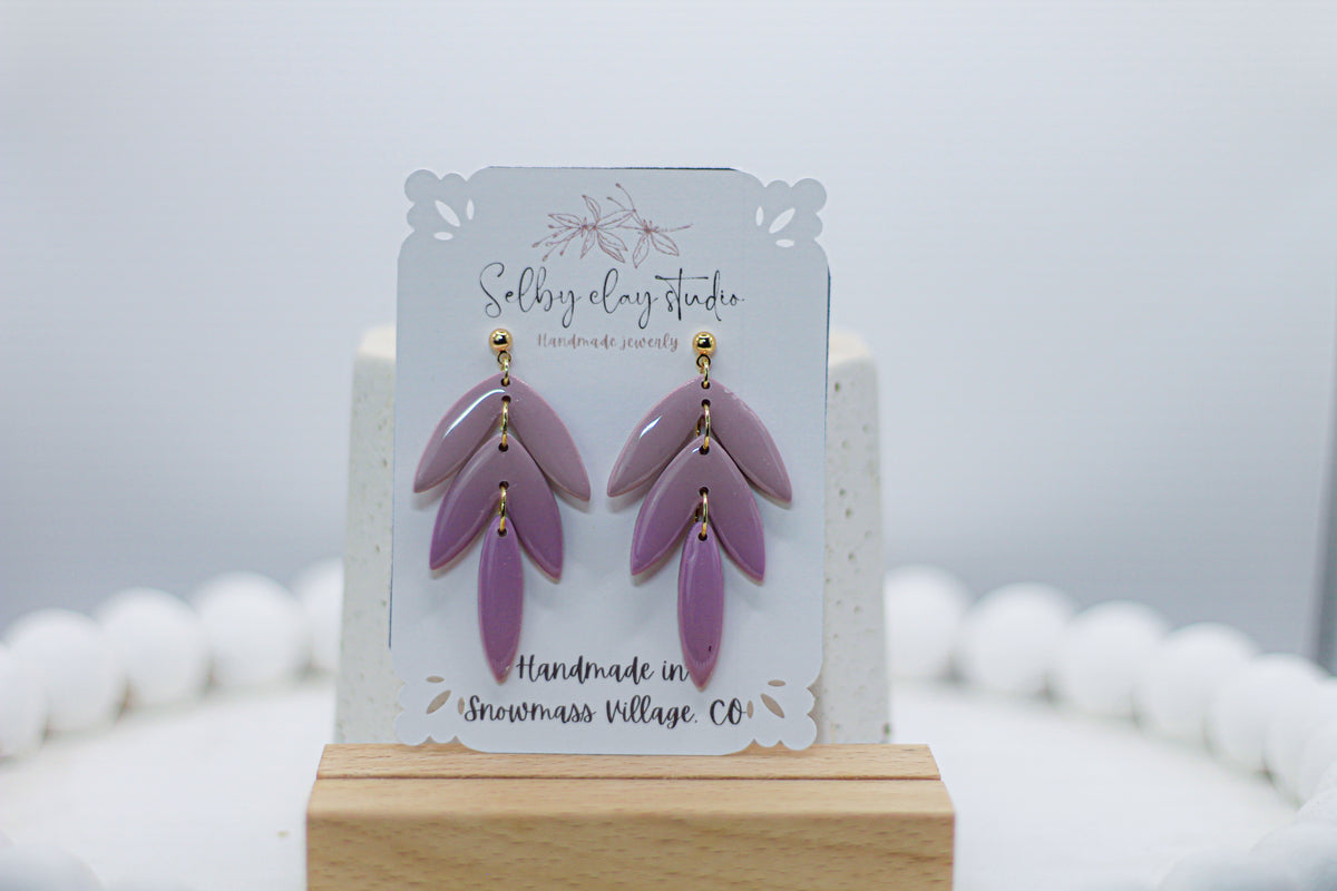 Cotton candy multicolor dangles