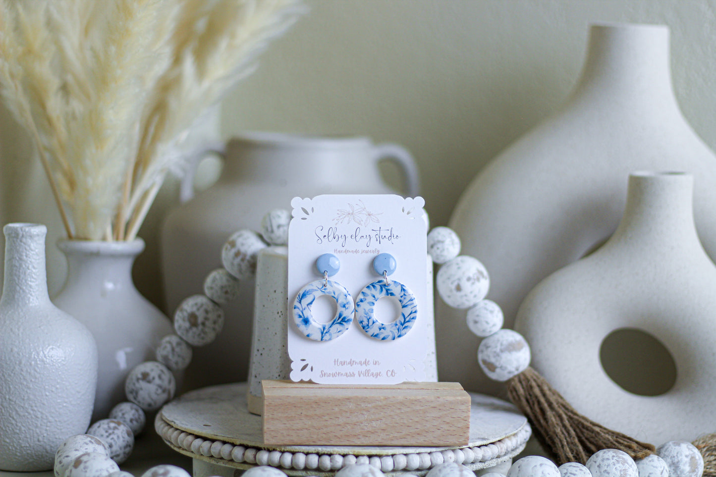 Blue moon small hoops