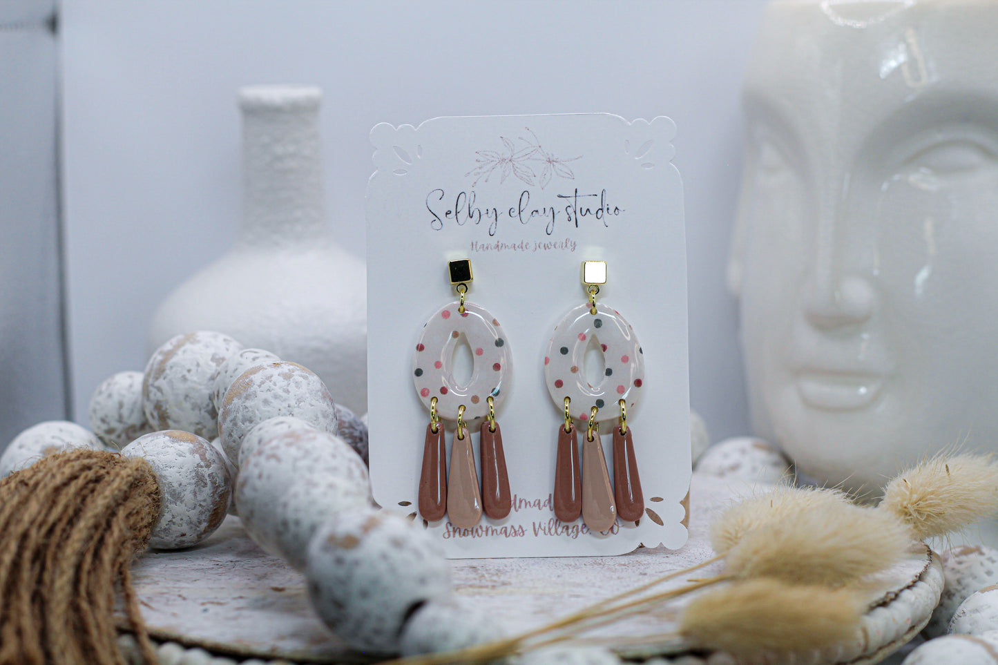 Moka dots mini dangles.