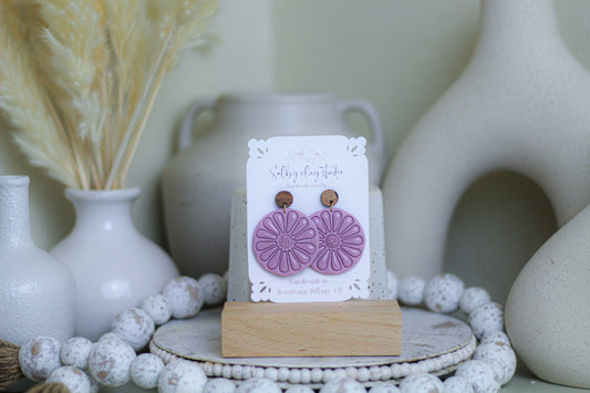 Unicorn purple flower hoops