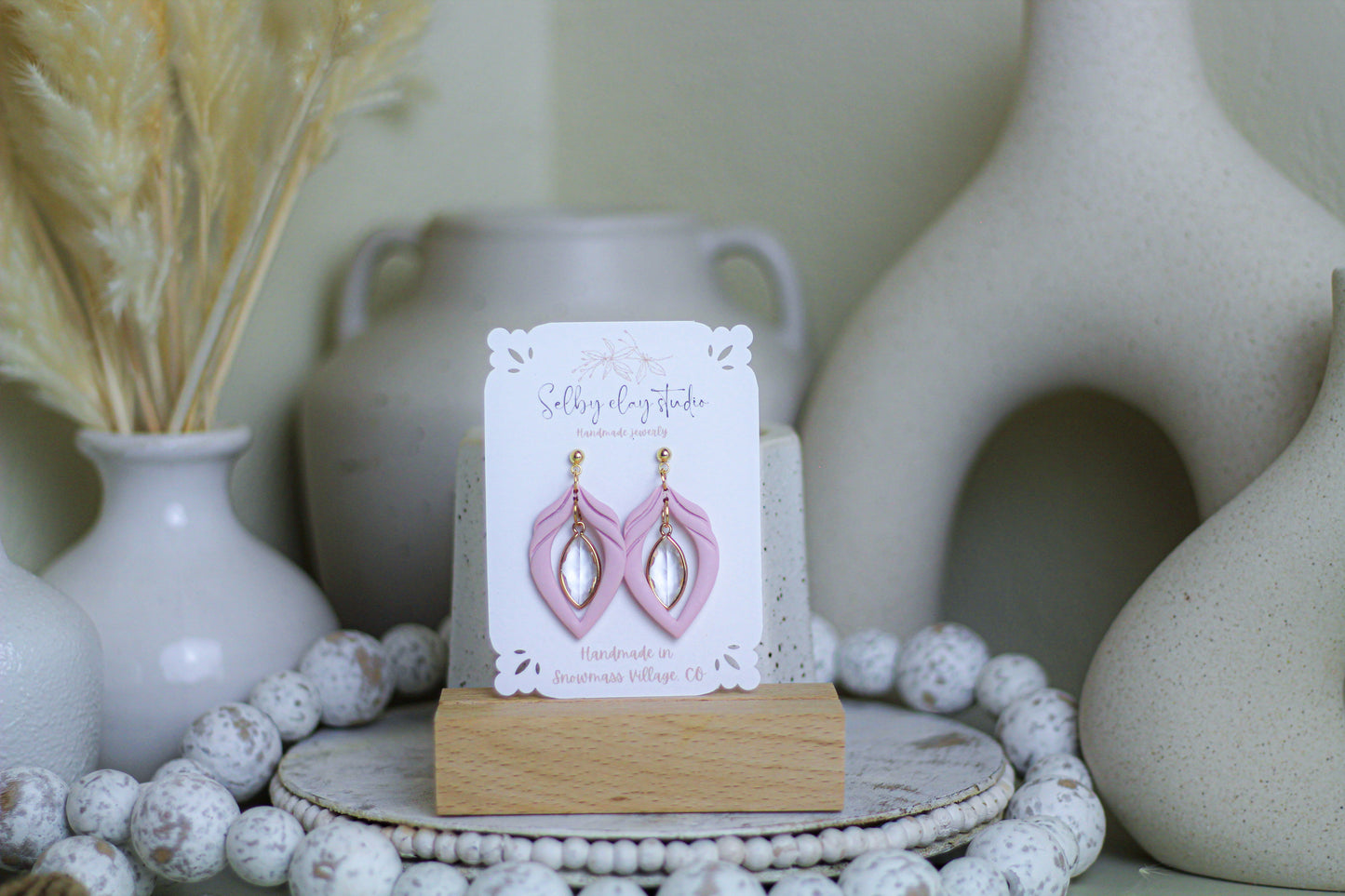 Unicorn pink gold dangles