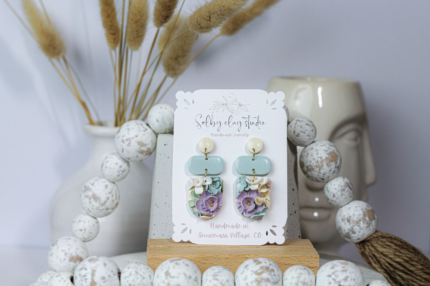 Spring Easter blue dangles
