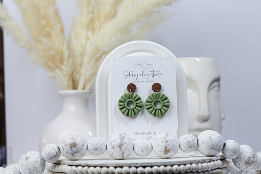 Green Ivy small hoops