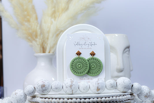 Green Ivy circle hoops