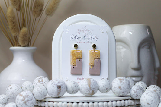 Rose nude mirror squares