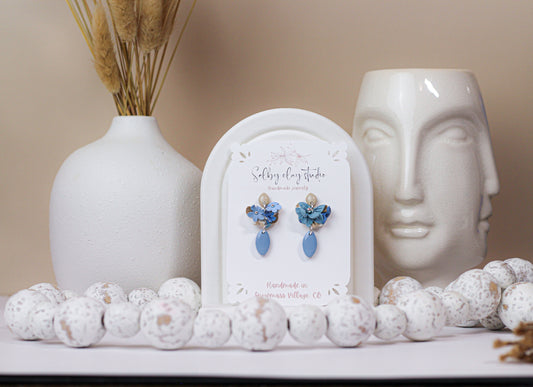 Blue bloom mini dangles