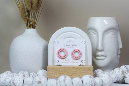Daisy charm double hoops