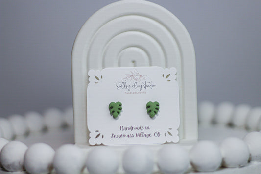 PA mini monstera studs