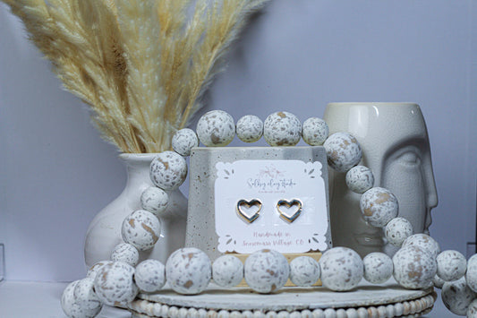 Gold platted heart hoops