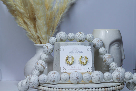 Swirl gold platted hoops