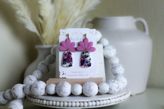 Purple flower dangles