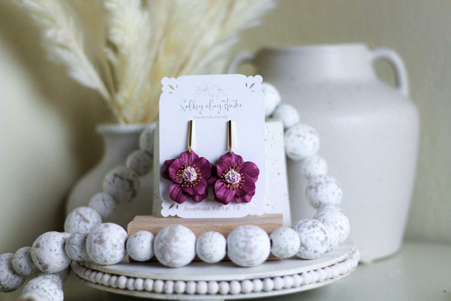 Purple flower dangles