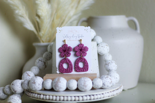 Purple flower dangles