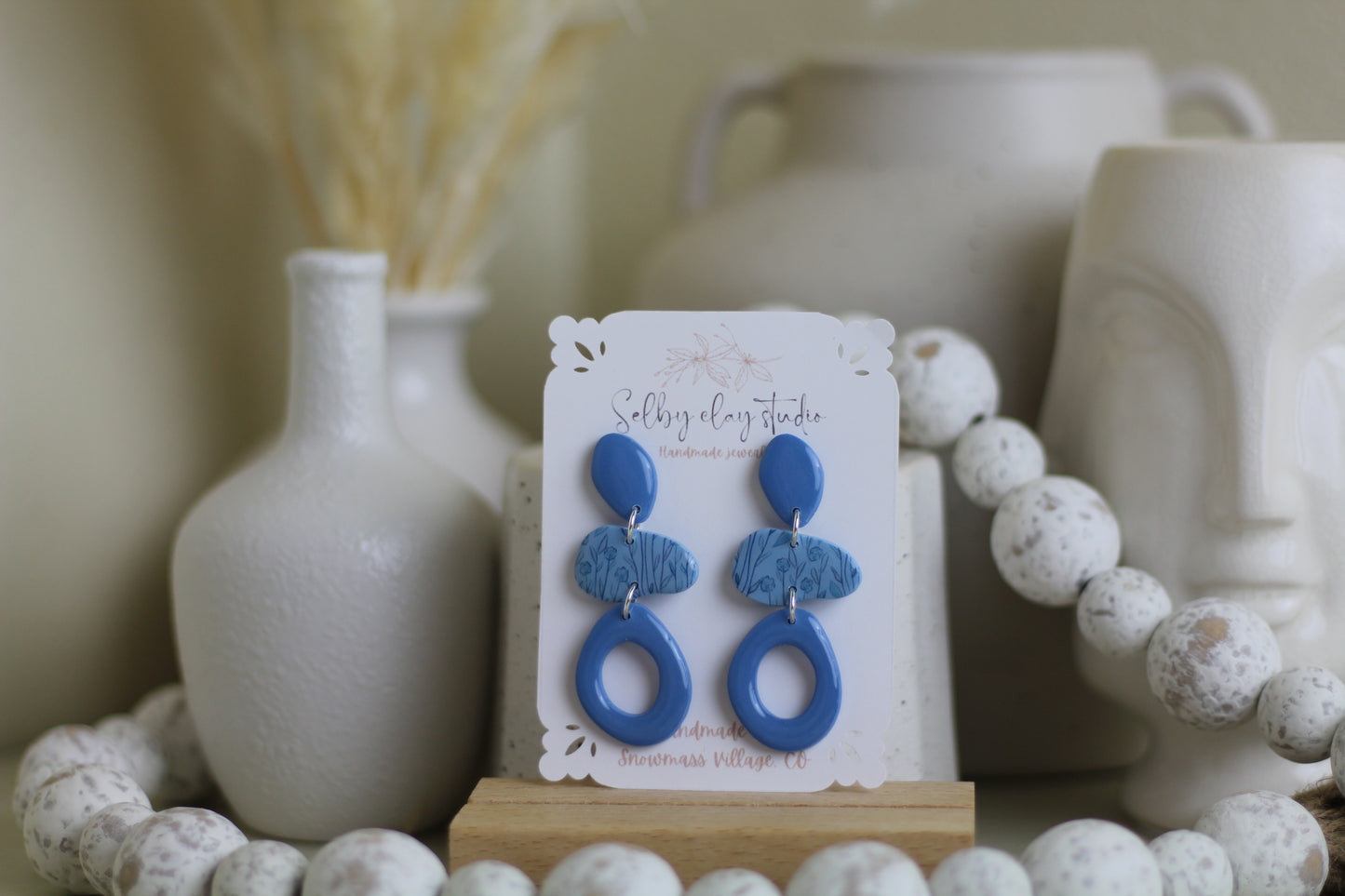 Blue boho flowers