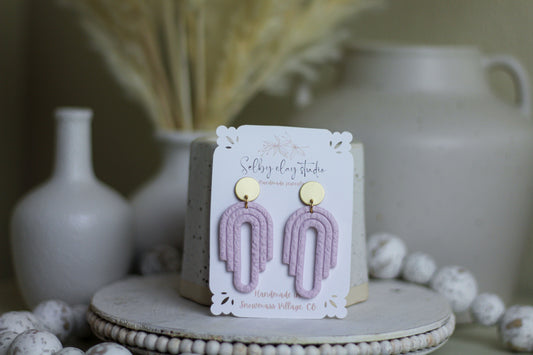 Lilac baby rose rainbow dangles