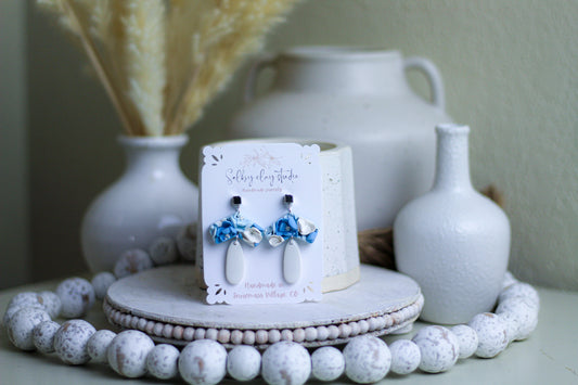 Baby blue flower dangles