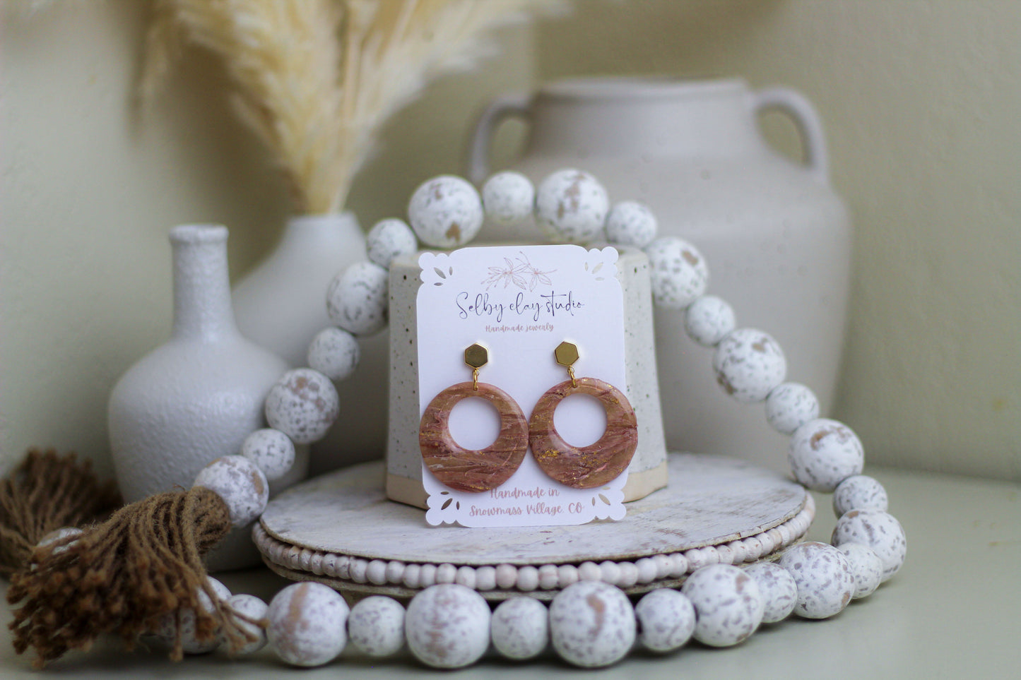 Boho cappuccino rock hoops