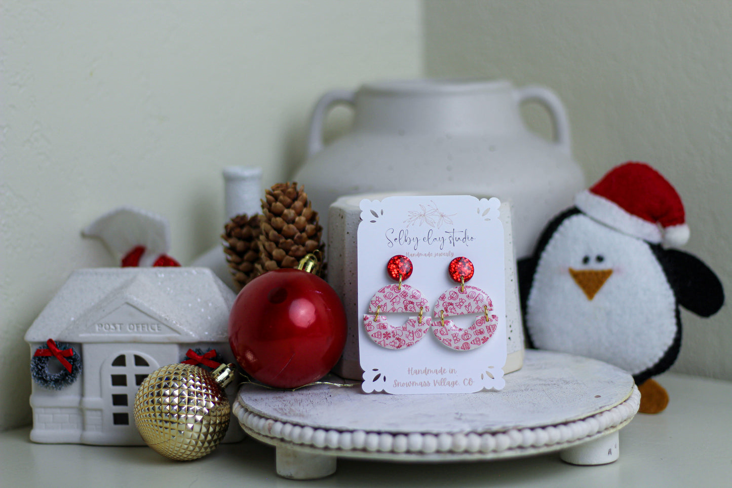 Christmas red hoops