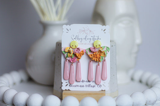 Spring 3 pink dangles