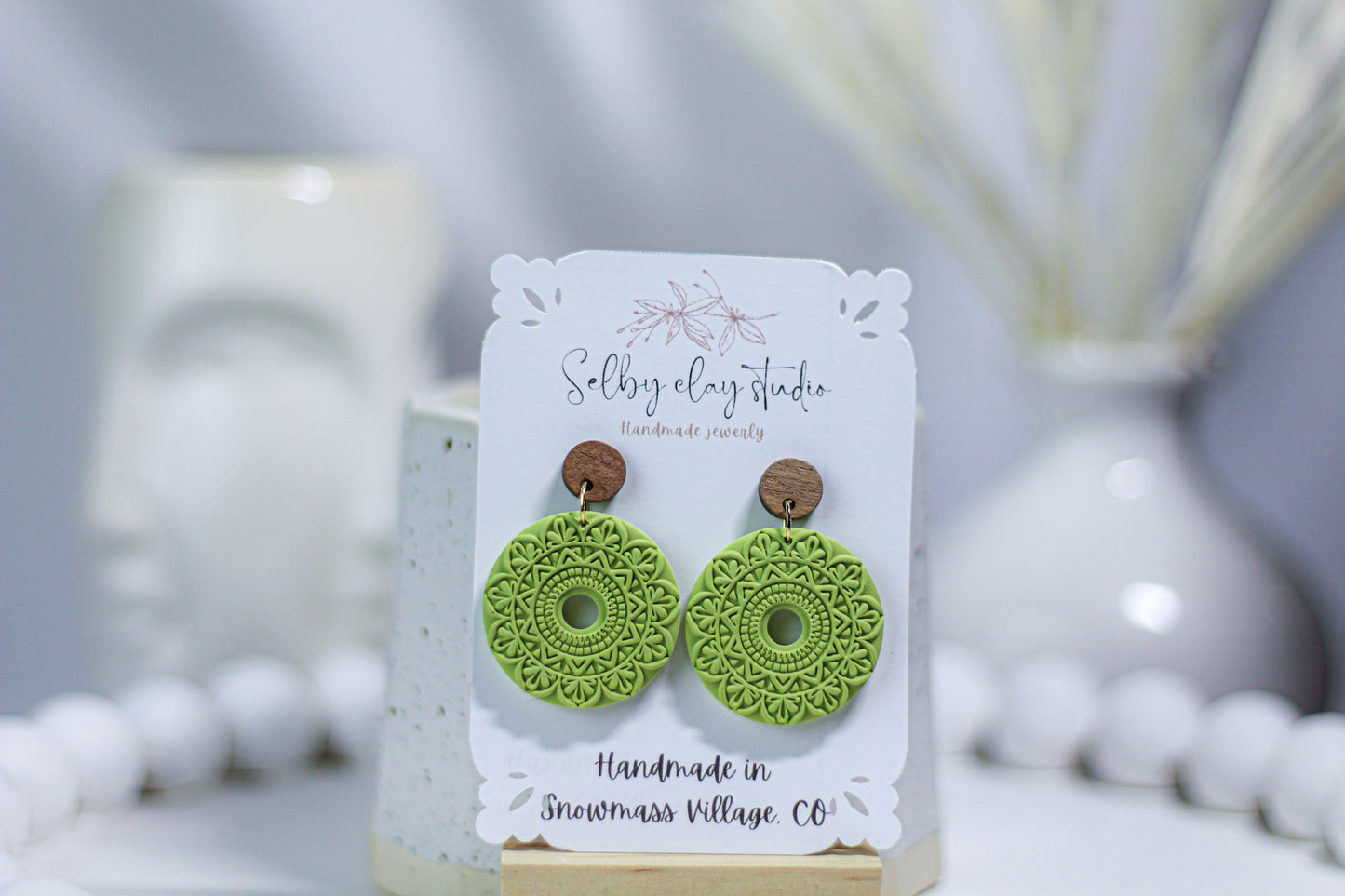 Matcha mandala hoops