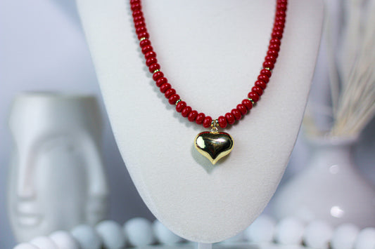 Red heart necklace