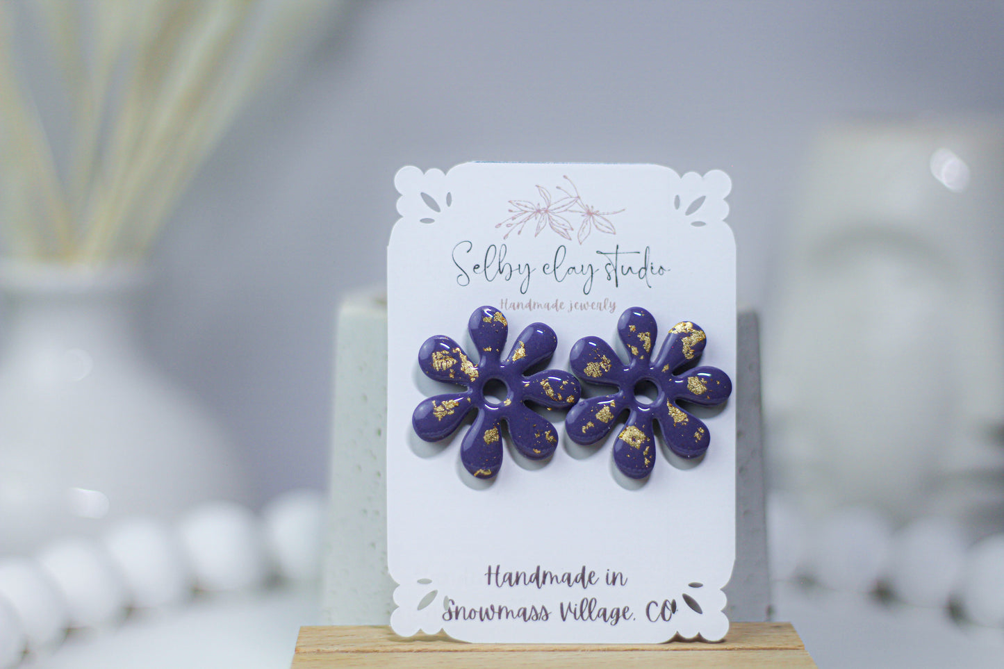 AMALFI gold flower hoops