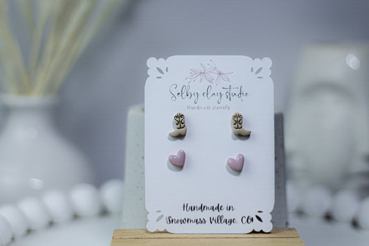 HOWDY cowboy boots mini studs