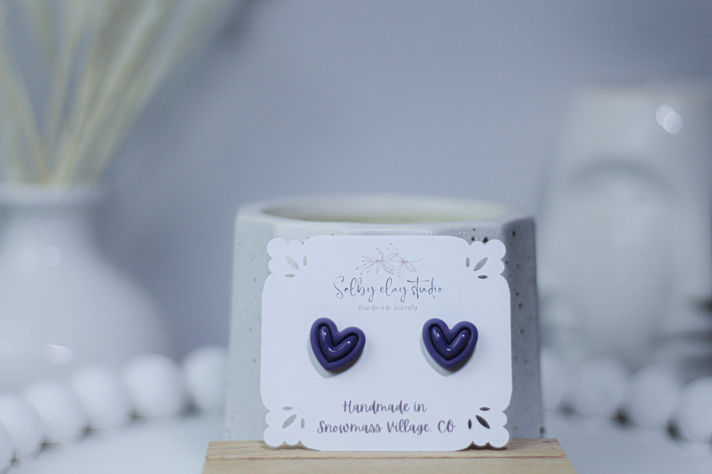 AMALFI heart studs