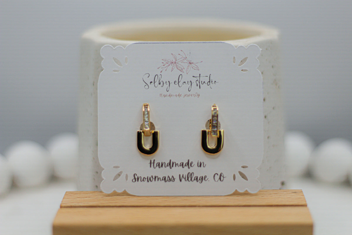Gold plated shinny hoops
