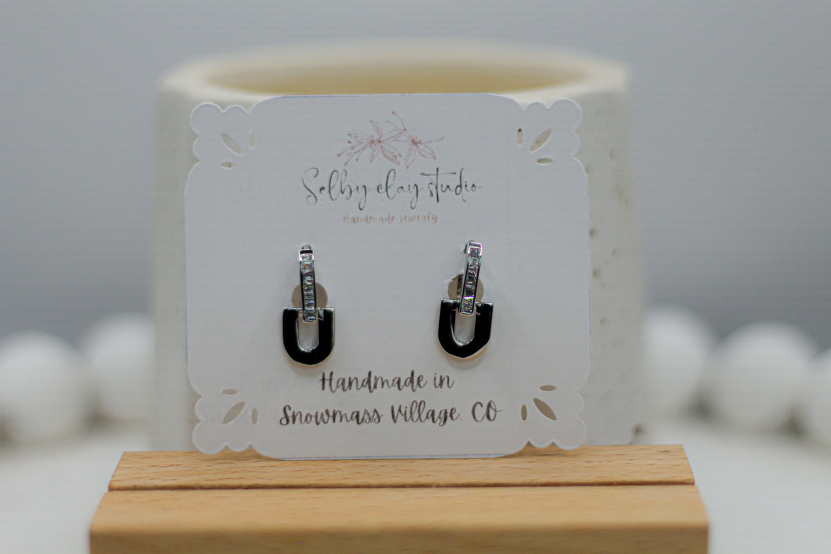 Silver plated hoops